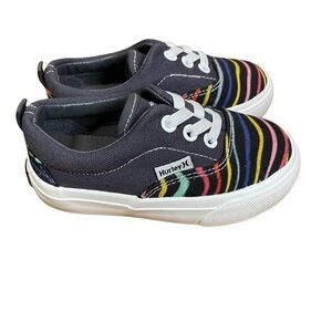 Hurley Shoes Suma-T Slip On Canvas Sneakers Rainbow Stripe Unisex Baby Size 7